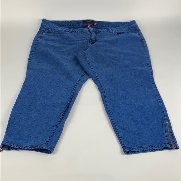 torrid Denim - Torrid Bright Blue Zip Ankle Skinny Jeans 24